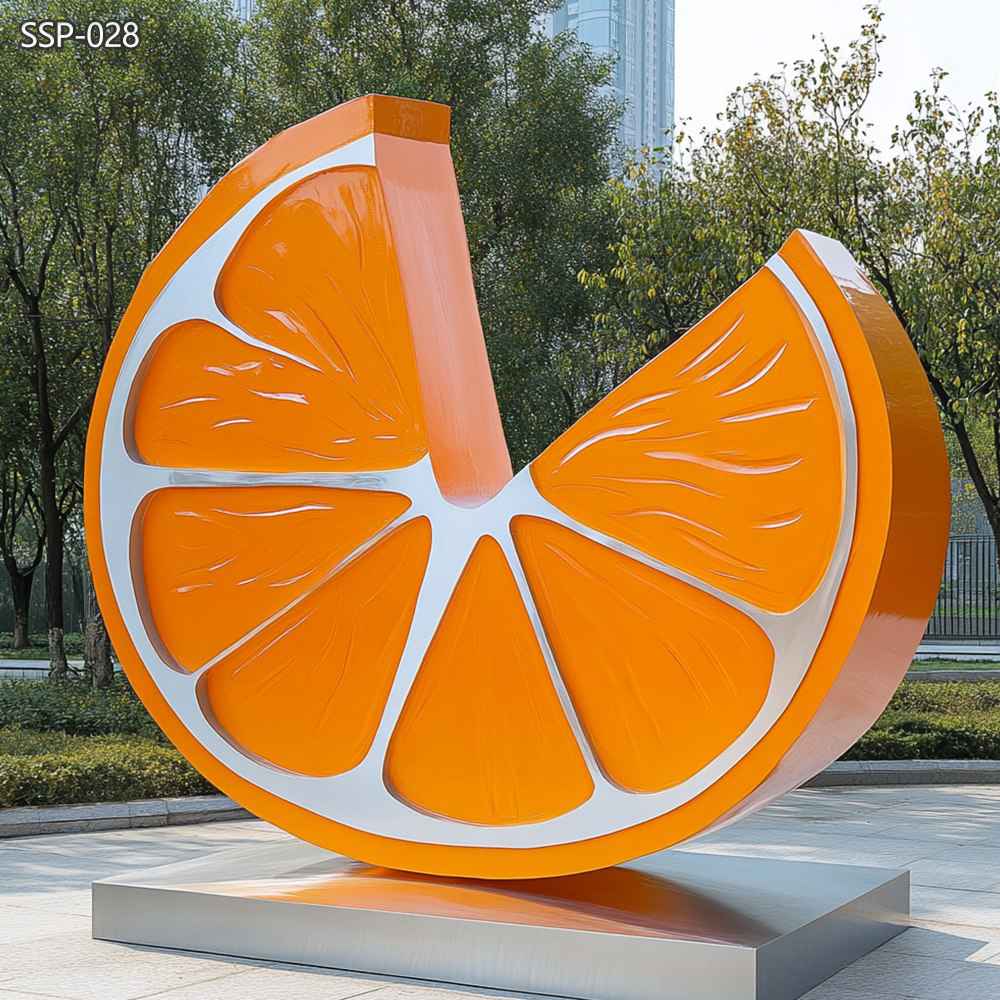 Modern Outdoor Metal Fruit Orange Sculpture SSP-028