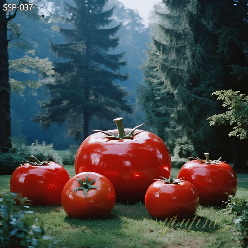 Large Metal Outdoor Red Tomato Sculpture SSP-037