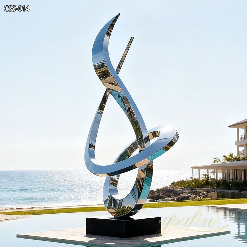 Modern Geometric Stainless Steel Lion Sculpture-YouFine