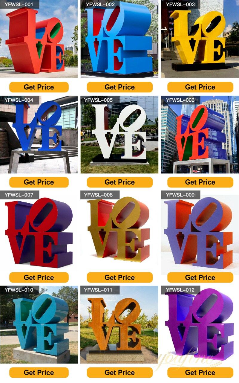Colorful Metal Art Love Sculpture for Outdoor SSL-007
