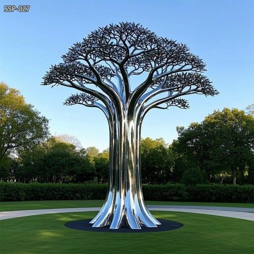 KUNST BAUMトリポッド Stainless Steel Baobab Tree Sculpture SSP-027
